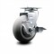 Service Caster 5 Inch Thermoplastic Rubber Swivel Caster with Roller Bearing and Brake SCC SCC-20S520-TPRRD-TLB - alternate 1